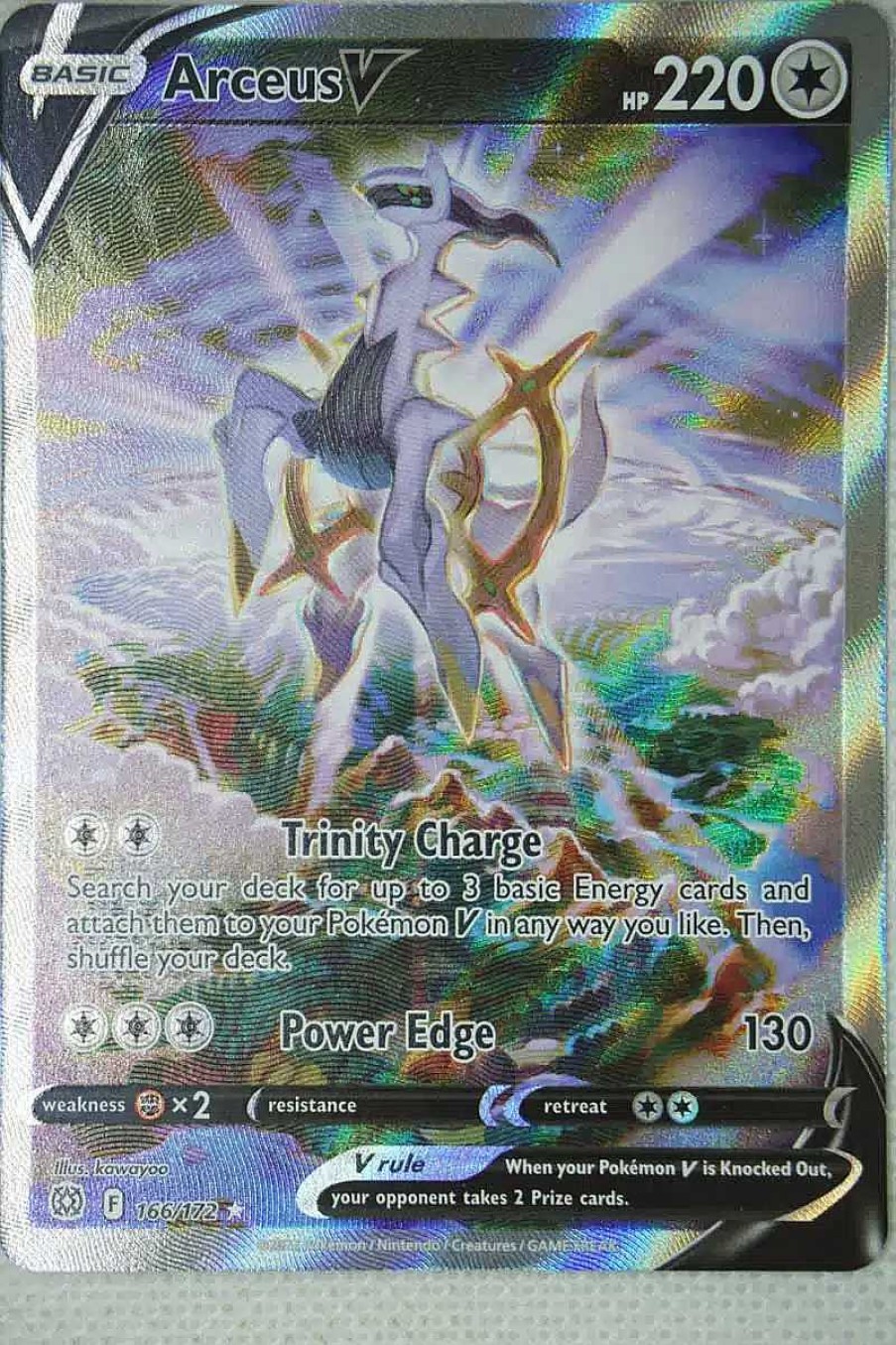 POCKET MONSTER Pokemon Kort | Arceus V 166/172 Alternate Art