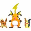 POCKET MONSTER Pokemon Figurer | Raichu Eevee & Morpeko Figurer