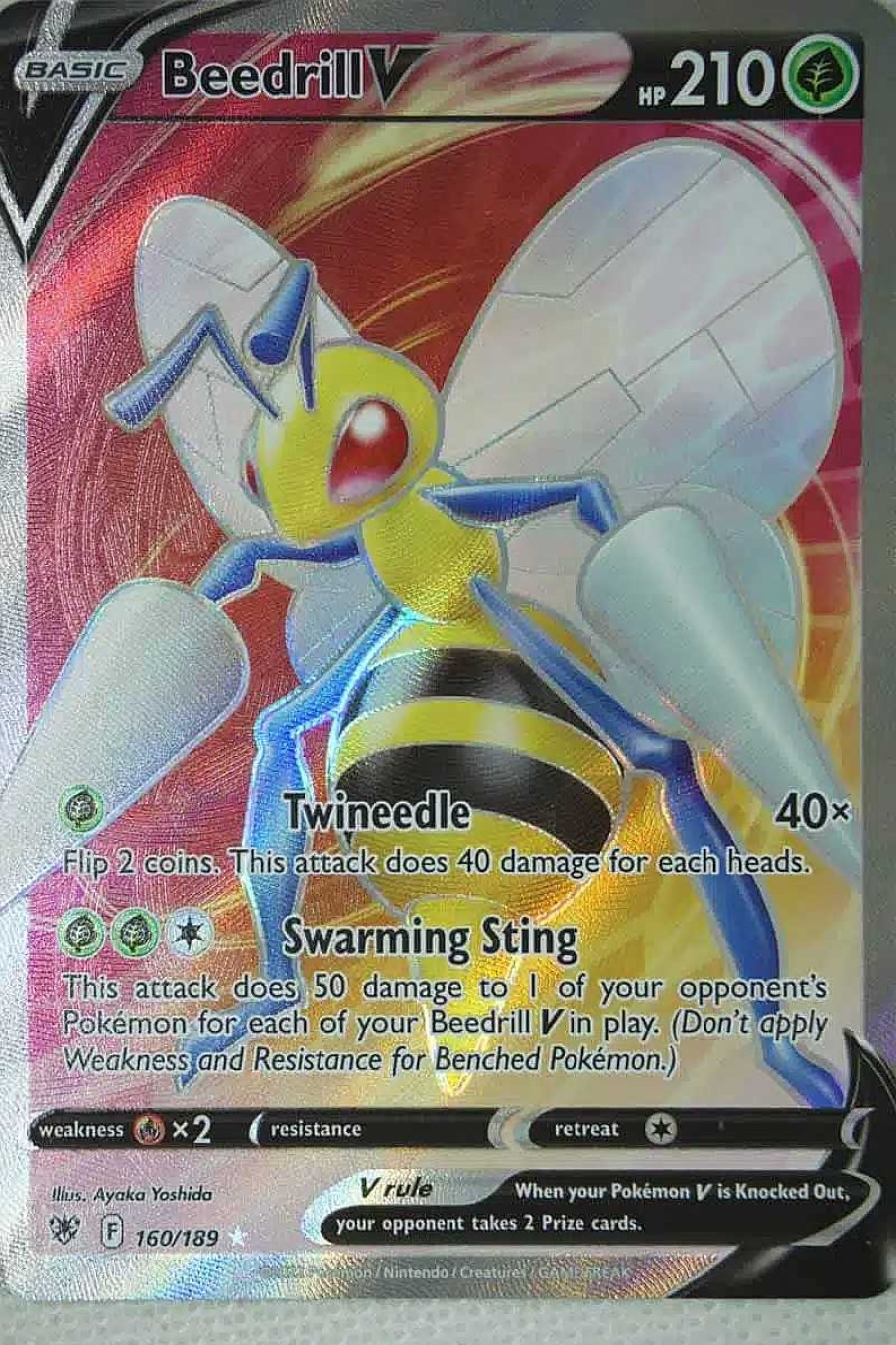 POCKET MONSTER Pokemon Kort | Beedrill V 160/189 Full Art