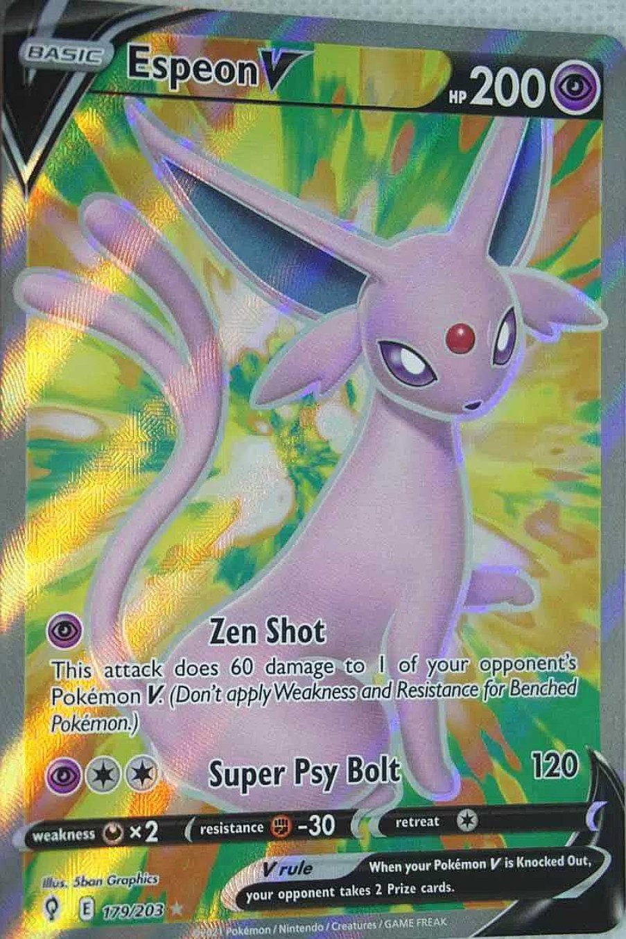 POCKET MONSTER Pokemon Kort | Espeon V 179/203 Full Art