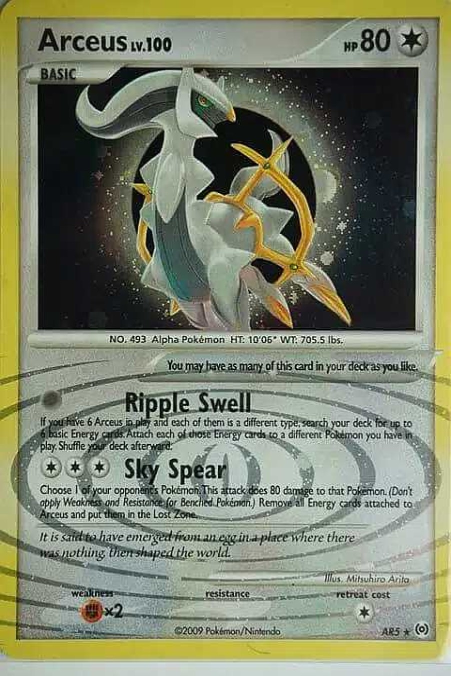 POCKET MONSTER Pokemon Kort | Arceus Ar5 Holo Rare