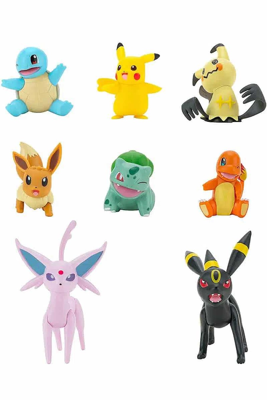 POCKET MONSTER Pokemon Figurer | Battle Figure Multipakke Med 8 Populaere Figurer