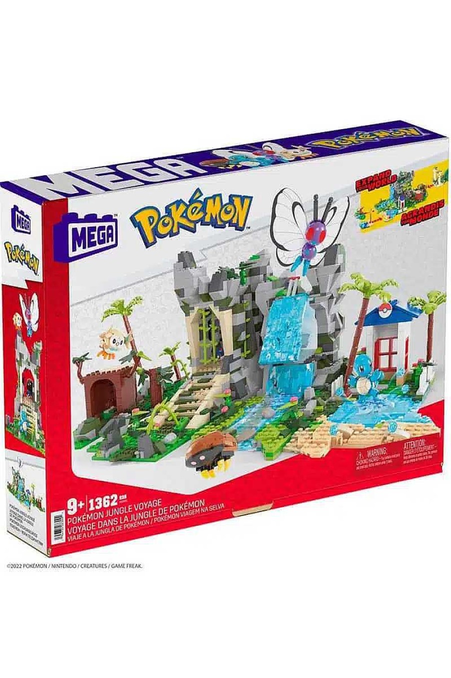 POCKET MONSTER Pokemon Figurer | Jungle Voyage Mega Construx Byggesaet