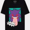 POCKET MONSTER Pokemon Til Bornevaerelset | Sort T Shirt Med Gengar Small