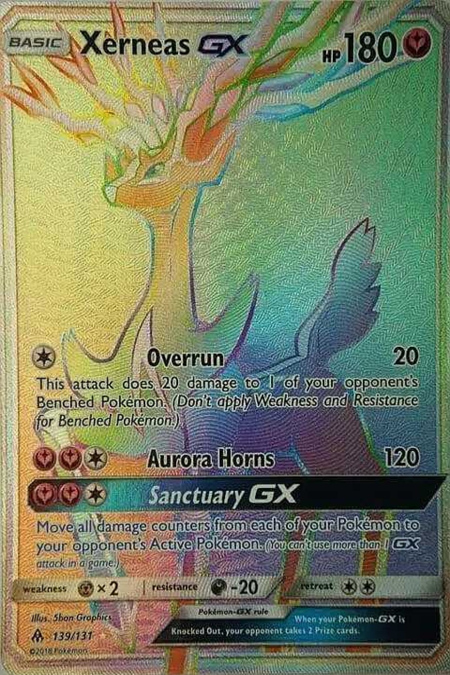 POCKET MONSTER Pokemon Kort | Xerneas Gx 139/131 Hyper Rare