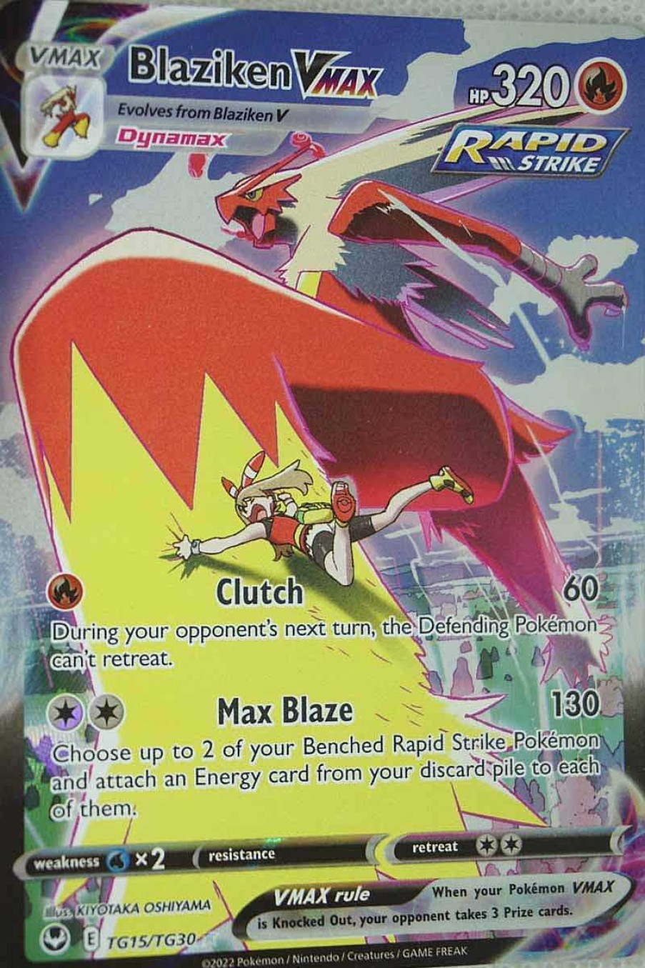 POCKET MONSTER Pokemon Kort | Blaziken Vmax Tg15/Tg30