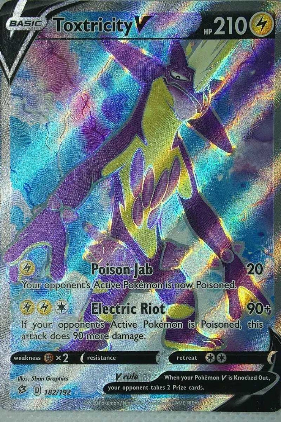 POCKET MONSTER Pokemon Kort | Toxtricity V 182/192 Full Art