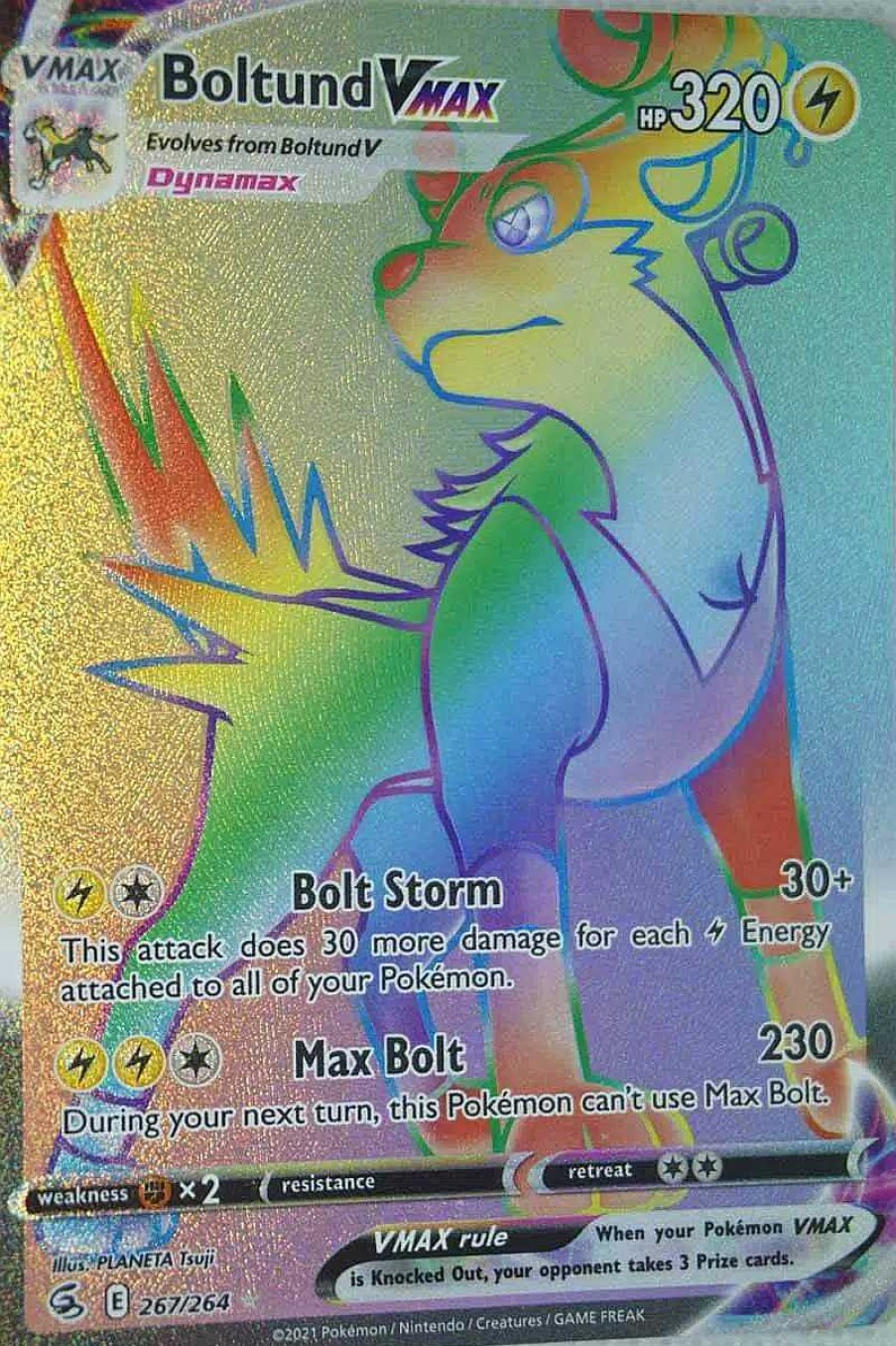 POCKET MONSTER Pokemon Kort | Boltund Vmax 267/264 Hyper Rare