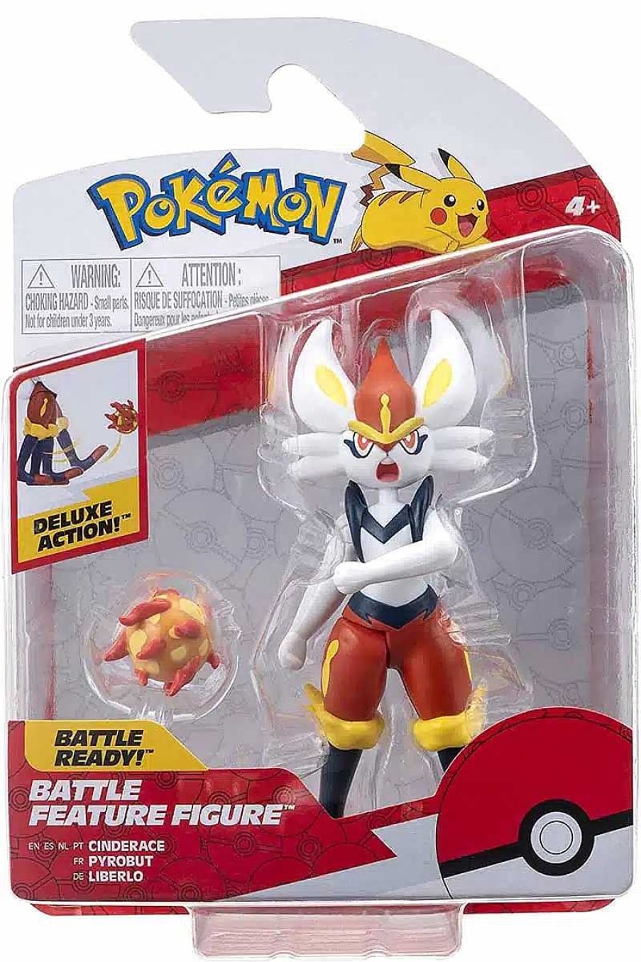 POCKET MONSTER Pokemon Figurer | Battle Feature Cinderace Figur