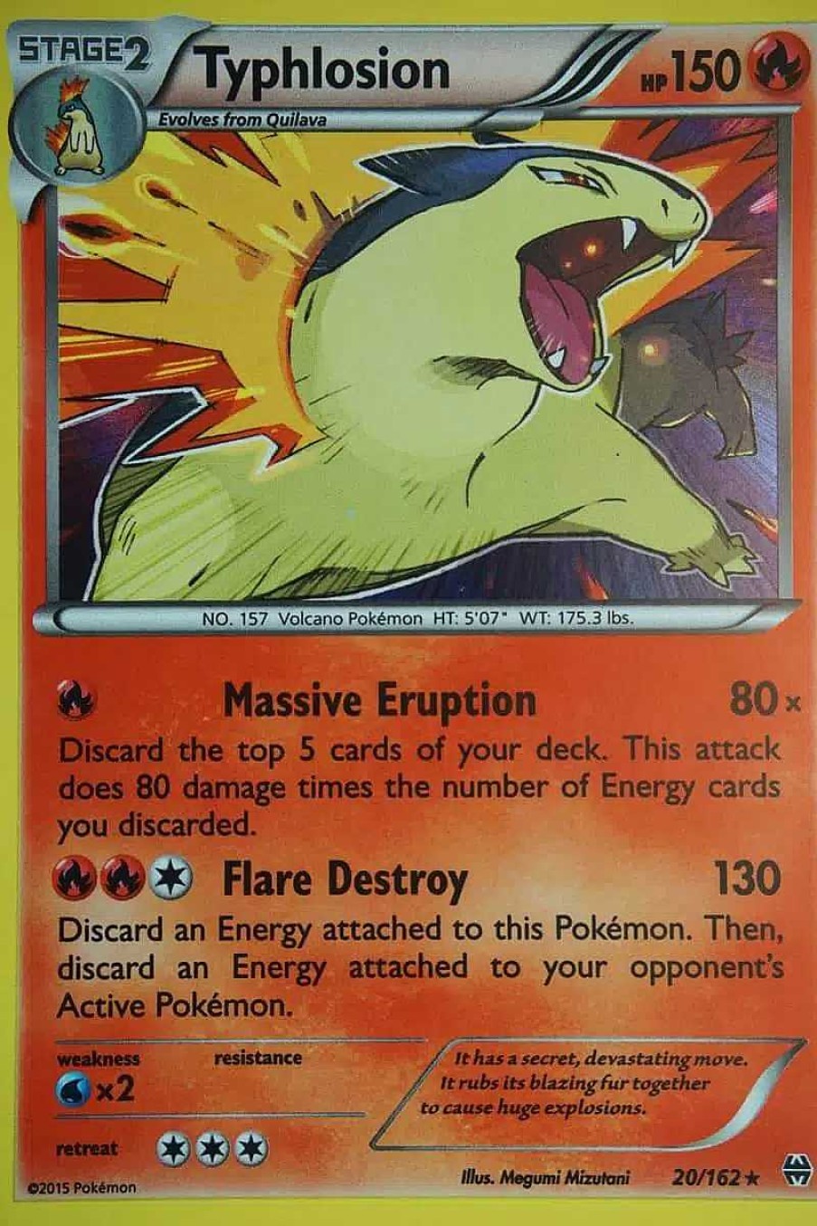 POCKET MONSTER Pokemon Kort | Typhlosion 20/162 Holo Rare