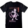 POCKET MONSTER Pokemon Til Bornevaerelset | Sort T Shirt Med Mewtwo Small