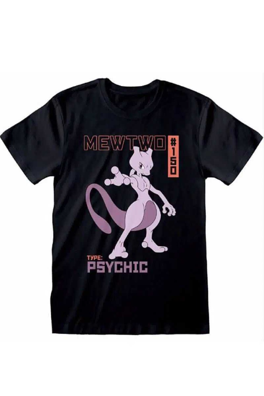 POCKET MONSTER Pokemon Til Bornevaerelset | Sort T Shirt Med Mewtwo Small