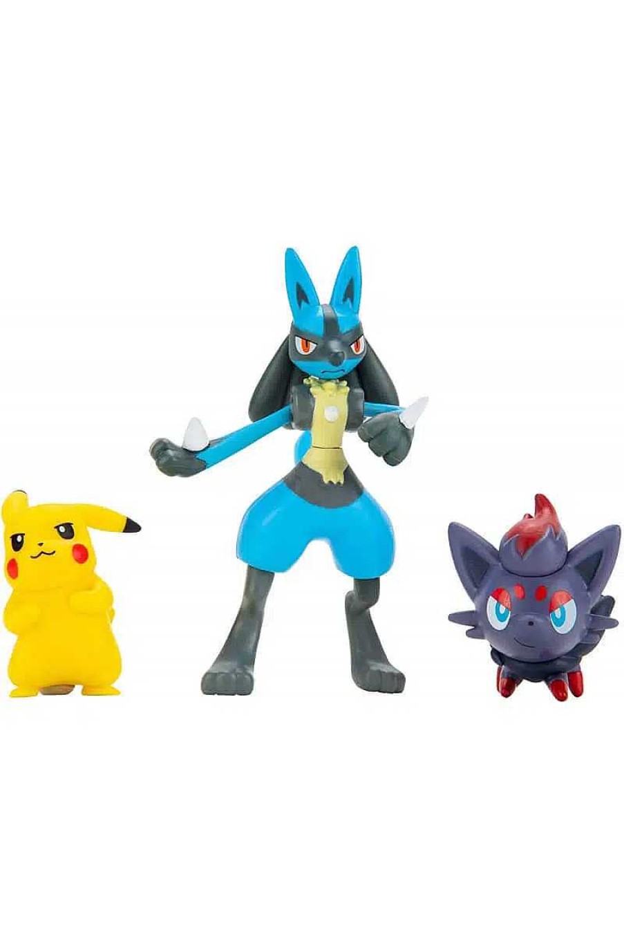 POCKET MONSTER Pokemon Figurer | Lucario Zorua & Pikachu Figurer