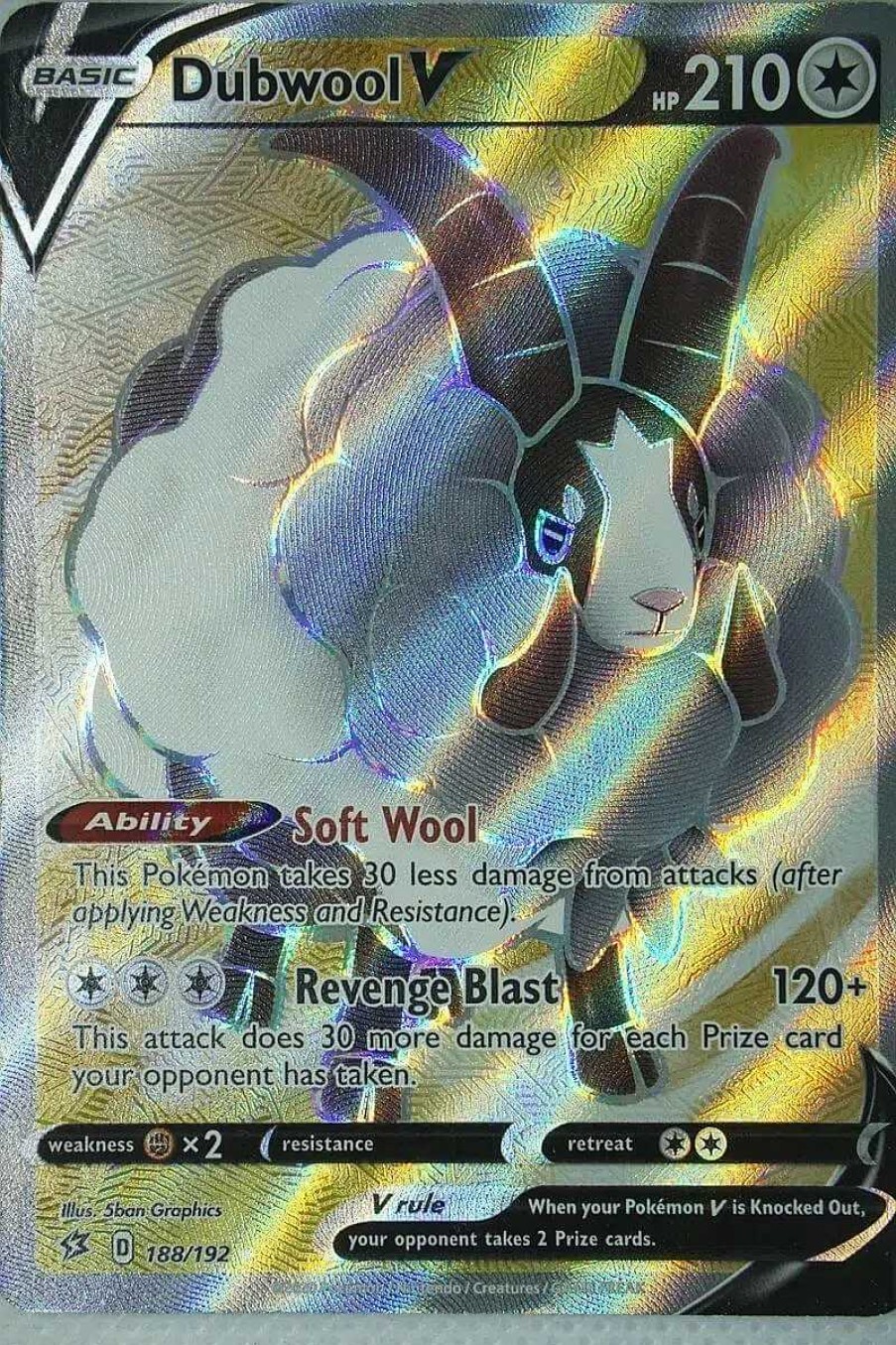 POCKET MONSTER Pokemon Kort | Dubwool V 188/192 Full Art