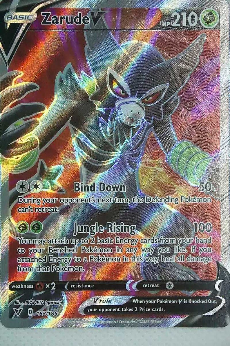 POCKET MONSTER Pokemon Kort | Zarude V 167/185 Full Art