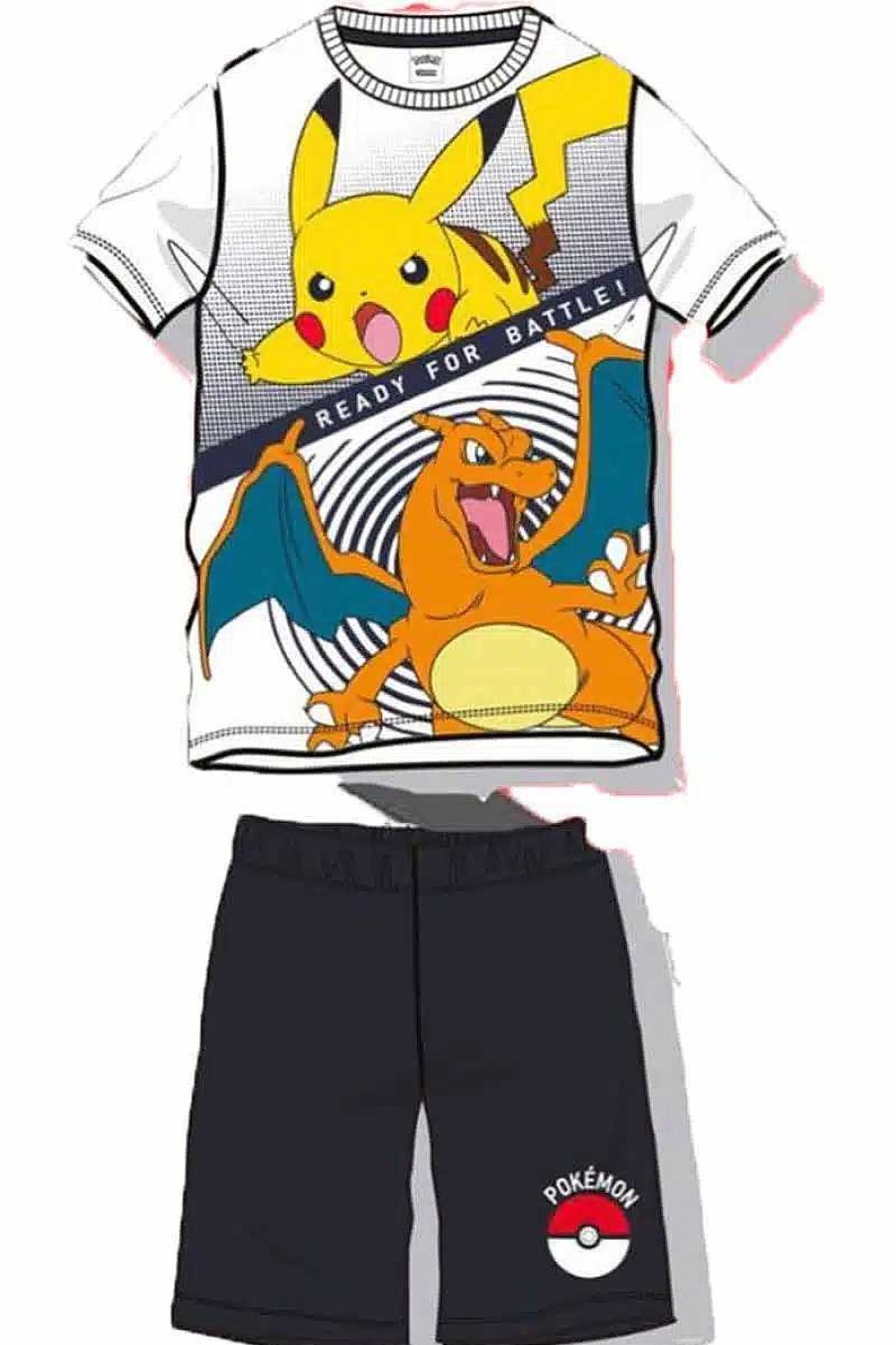 POCKET MONSTER Pokemon Til Bornevaerelset | T Shirt Og Shorts Med Charizard Og Pikachu Til Born