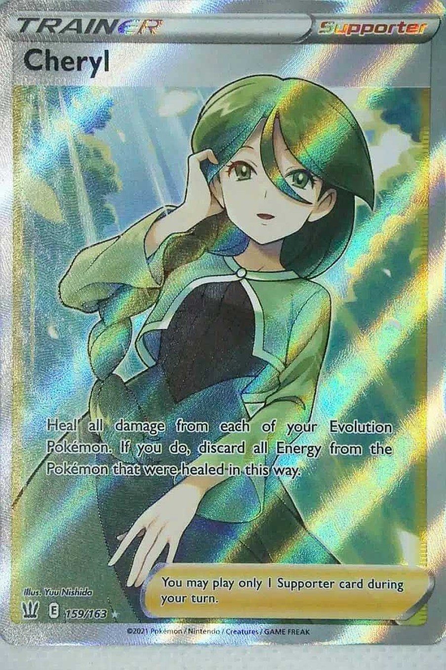 POCKET MONSTER Pokemon Kort | Cheryl 159/163 Full Art