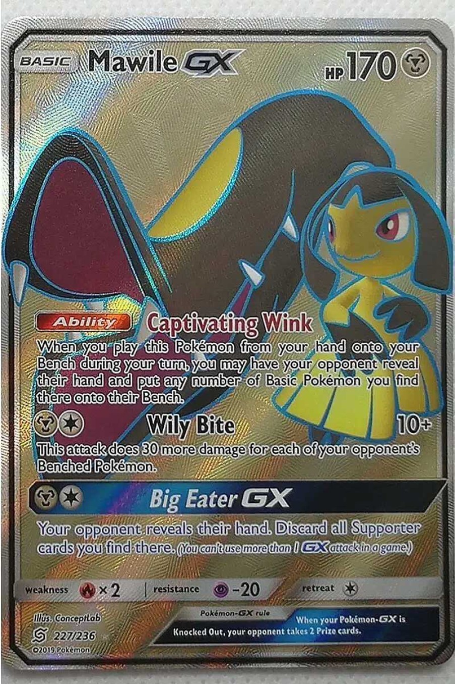 POCKET MONSTER Pokemon Kort | Mawile Gx 227/236 Full Art