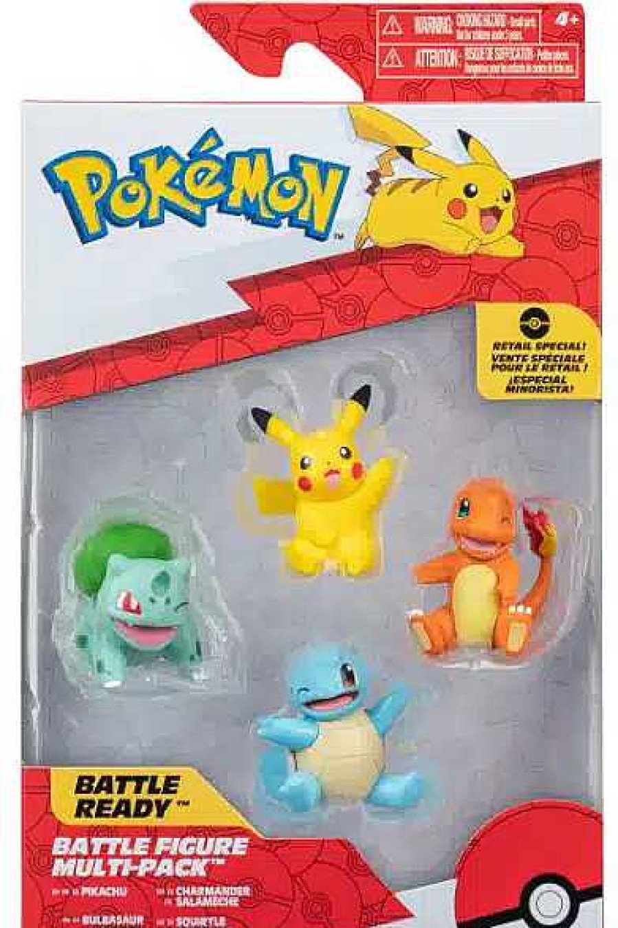 POCKET MONSTER Pokemon Figurer | Charmander, Squirtle, Bulbasaur Og Pikachu Figurer