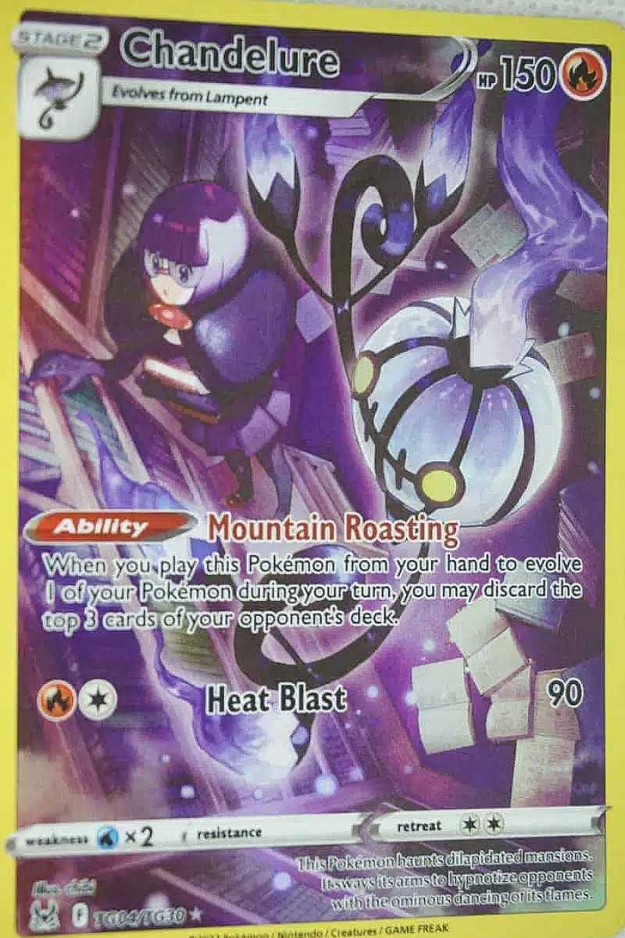 POCKET MONSTER Pokemon Kort | Chandelure Tg04/Tg30 Holo Rare