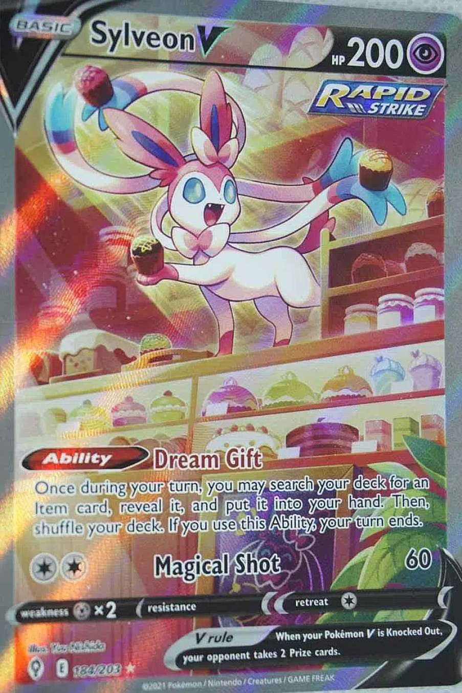 POCKET MONSTER Pokemon Kort | Sylveon V 184/203 Alternate Art