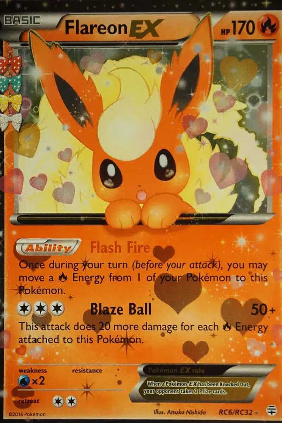 POCKET MONSTER Pokemon Kort | Flareon Ex Rc6/Rc32