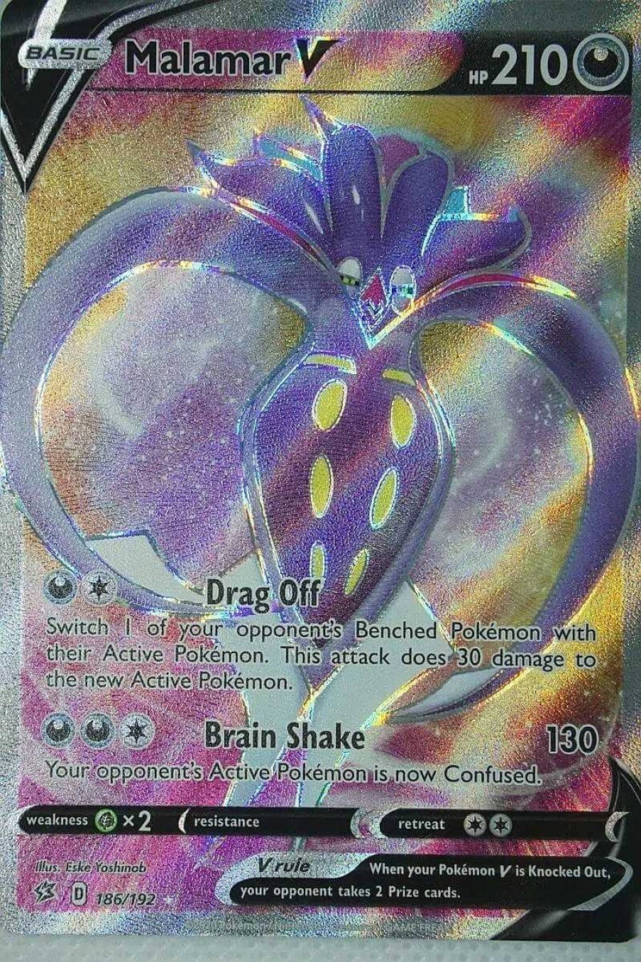 POCKET MONSTER Pokemon Kort | Malamar V 186/192 Full Art