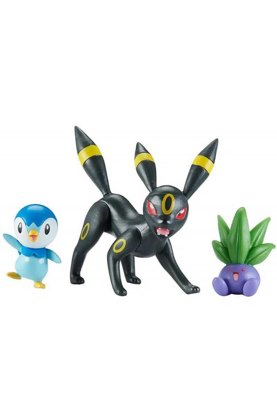 POCKET MONSTER Pokemon Figurer | Umbreon Piplup & Oddish Figurer