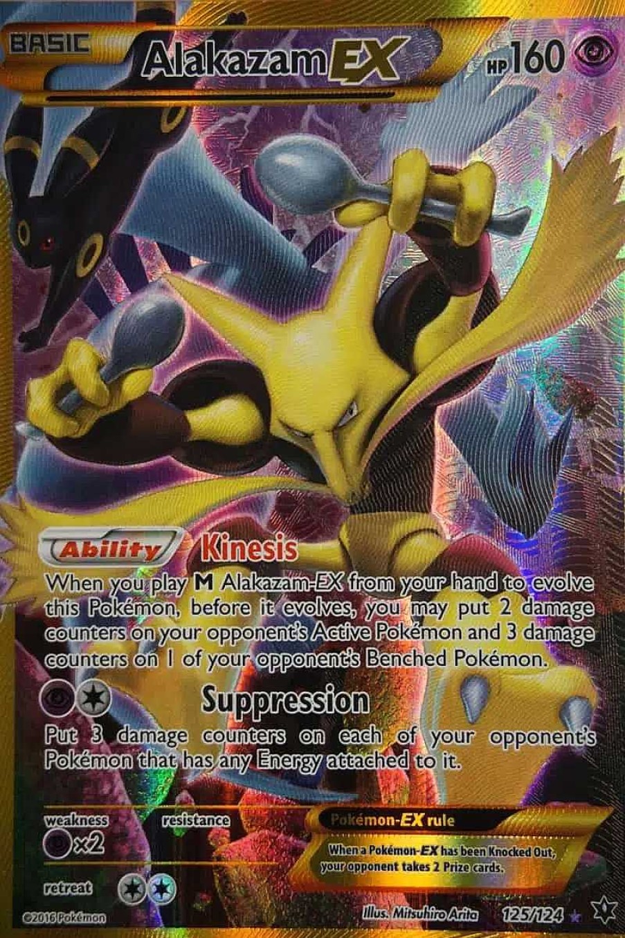 POCKET MONSTER Pokemon Kort | Alakazam Ex 125/124 Secret Rare