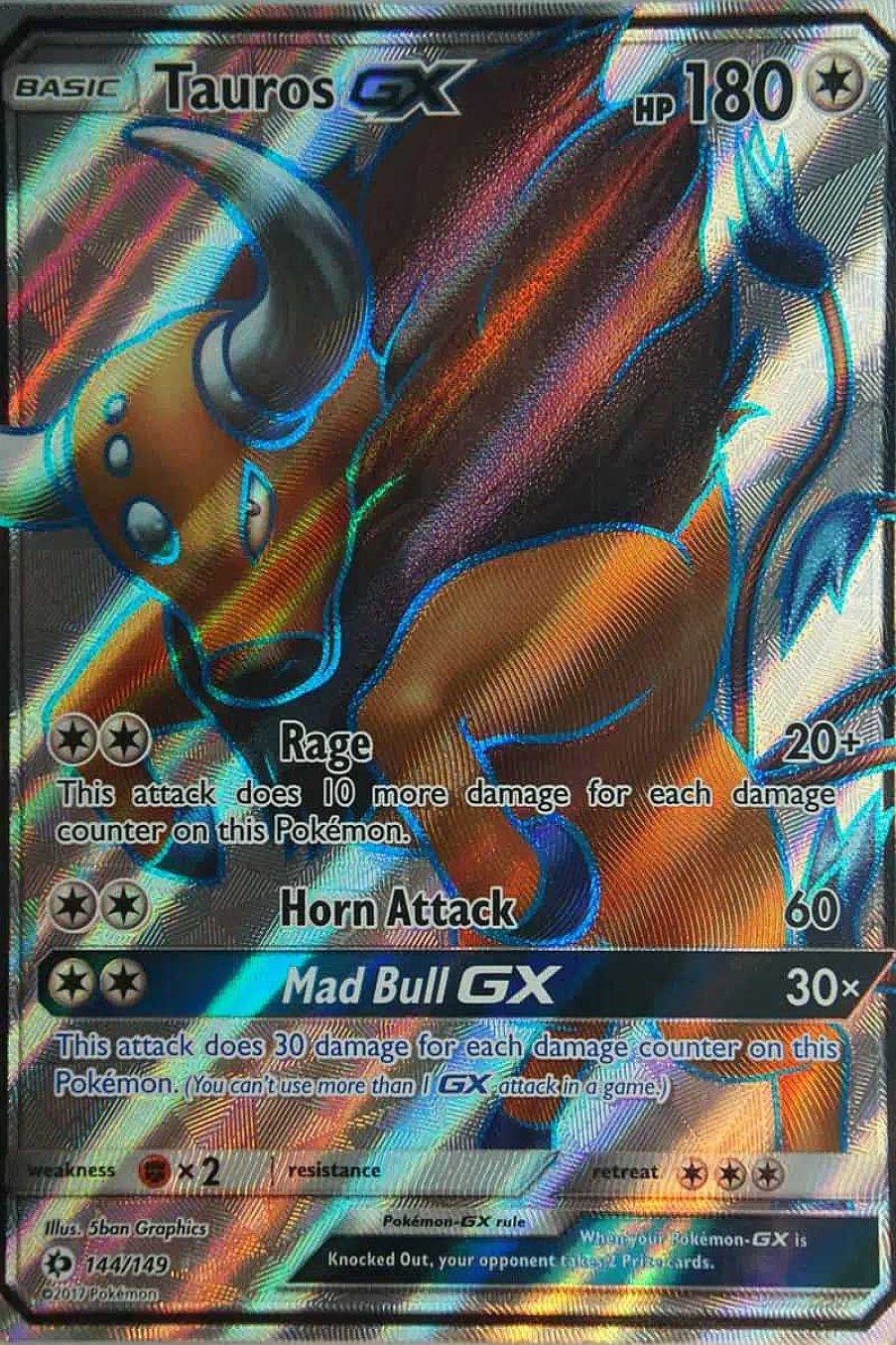 POCKET MONSTER Pokemon Kort | Tauros Gx 144/149 Full Art