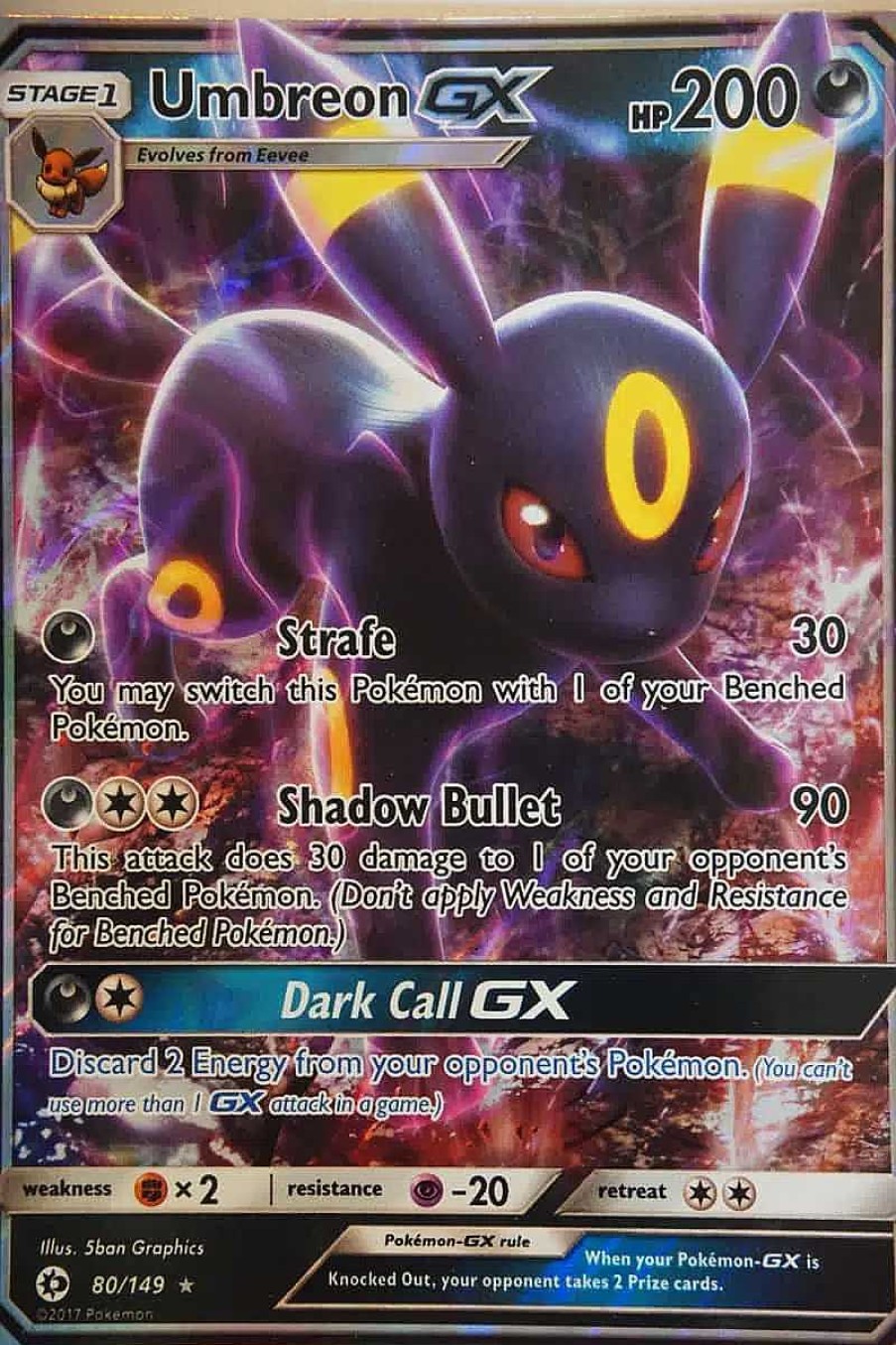 POCKET MONSTER Pokemon Kort | Umbreon Gx 80/149