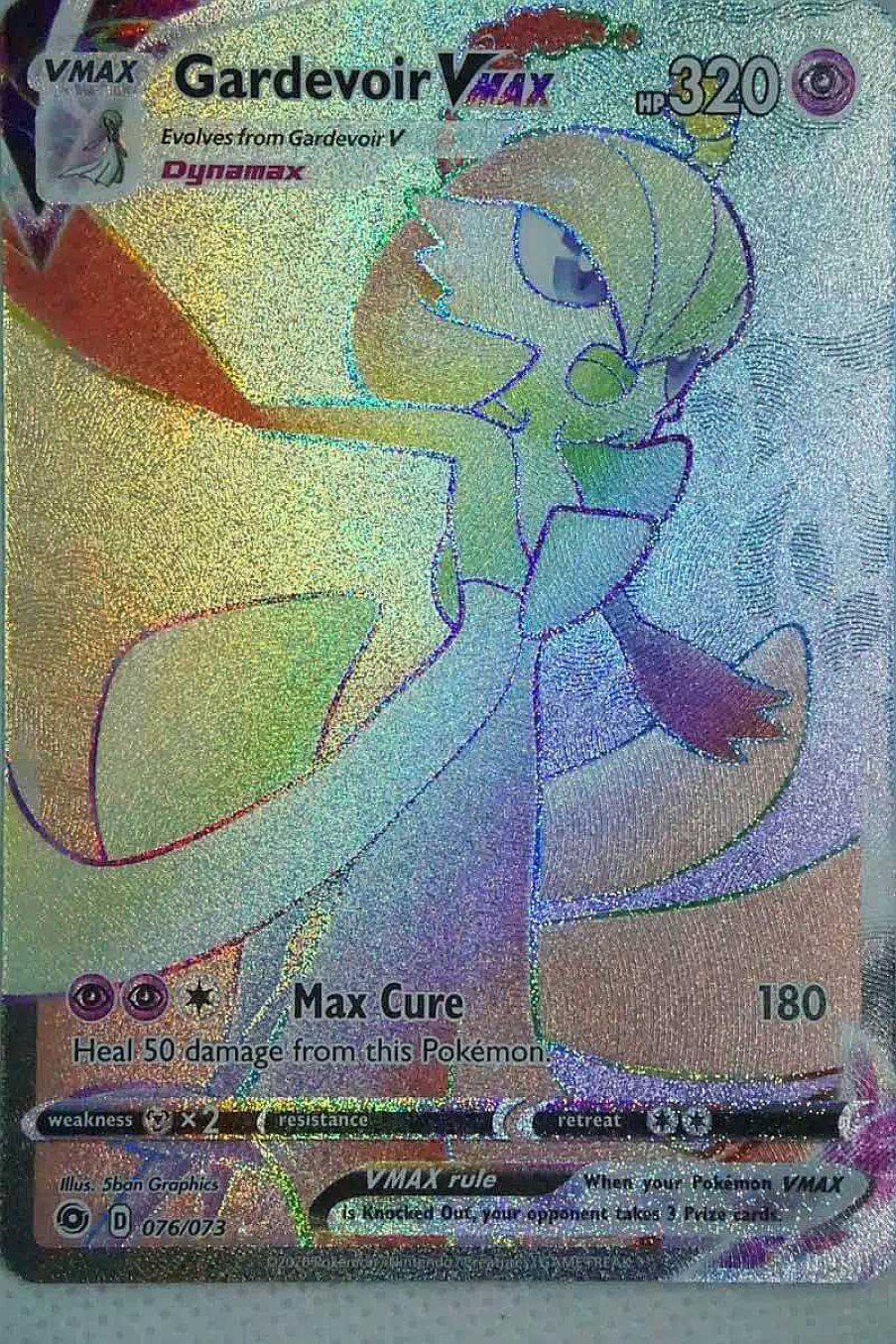 POCKET MONSTER Pokemon Kort | Gardevoir Vmax 076/073 Hyper Rare