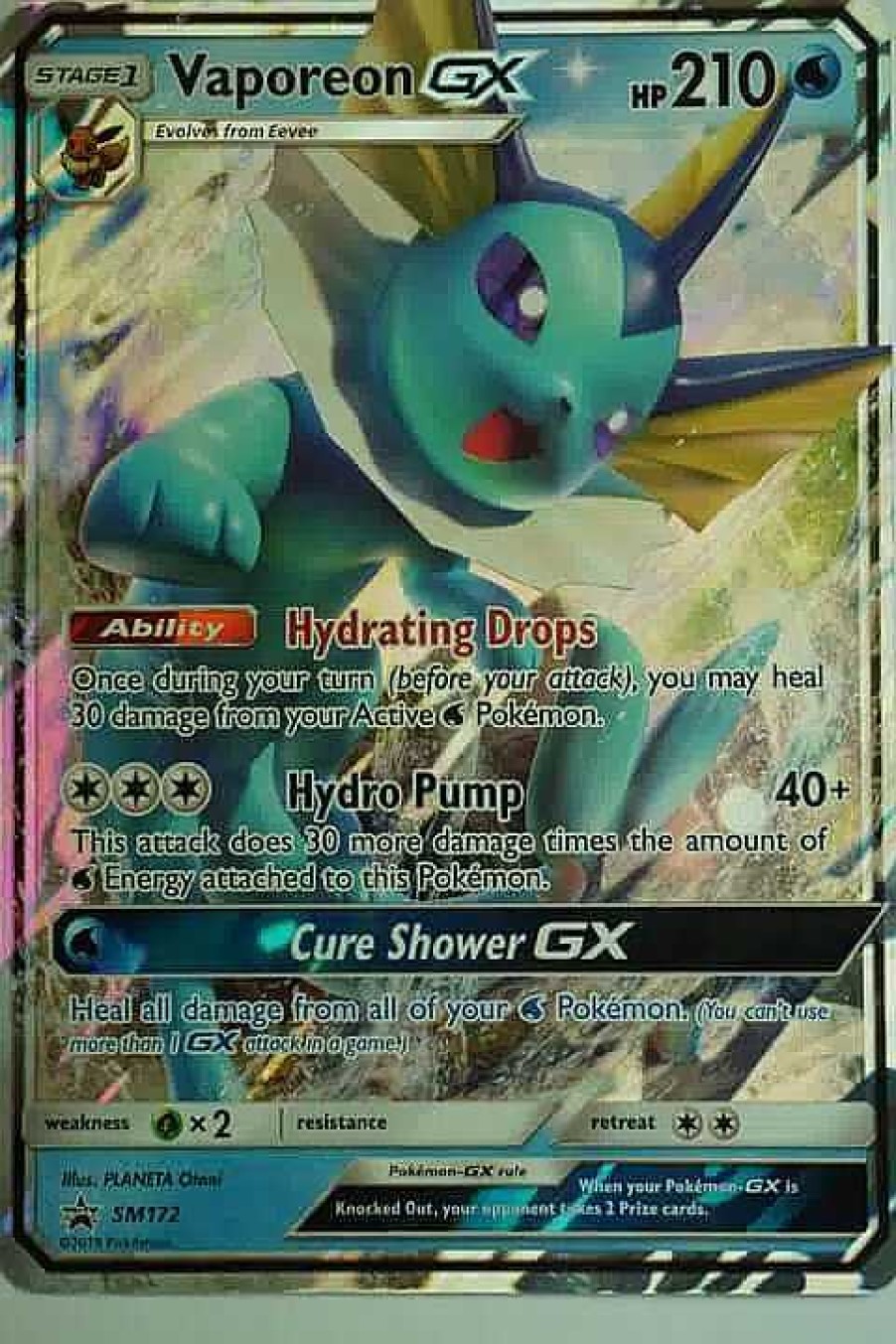 POCKET MONSTER Pokemon Kort | Vaporeon Gx Sm172 Stor