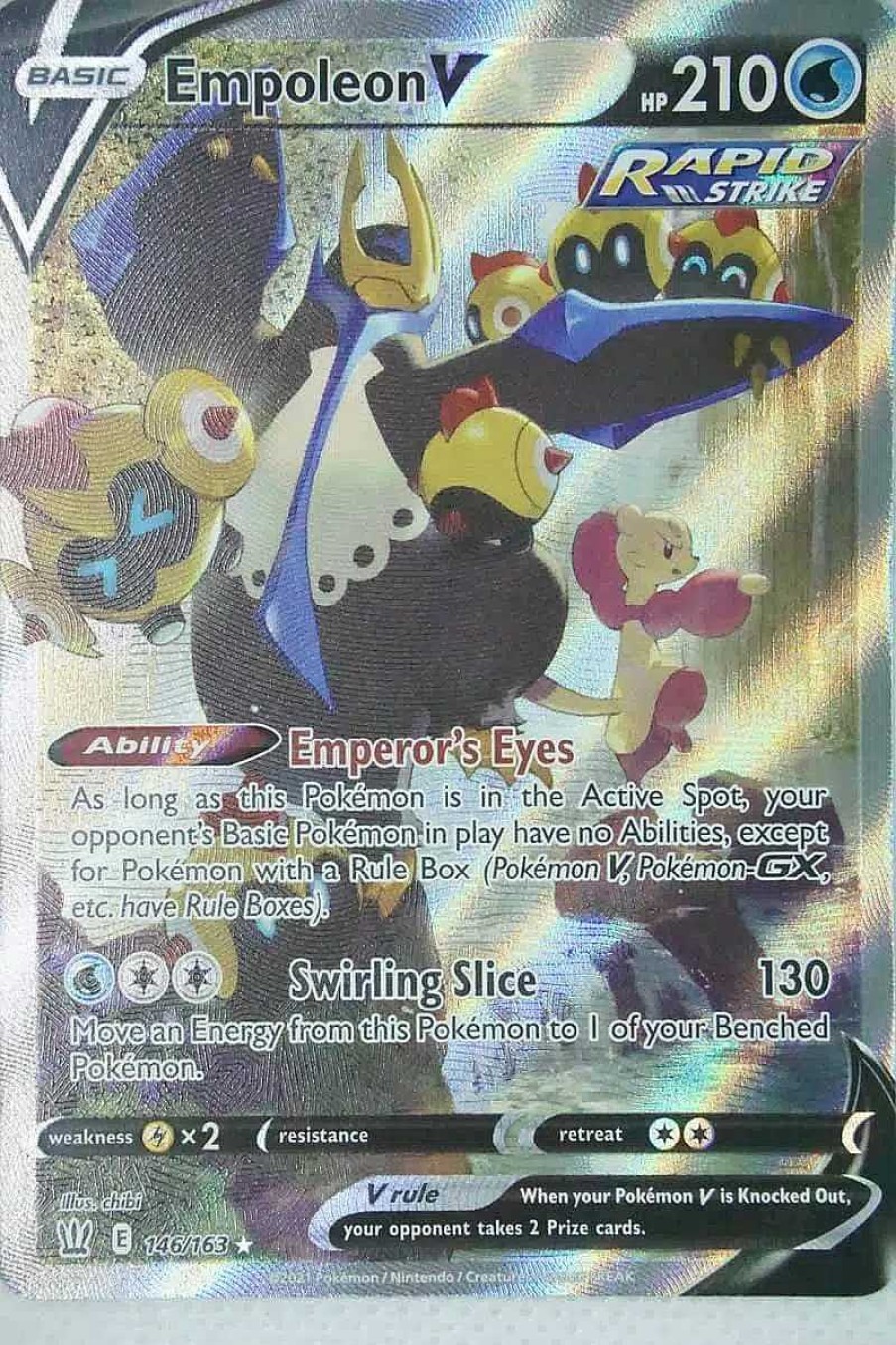 POCKET MONSTER Pokemon Kort | Empoleon V 146/163 Full Art