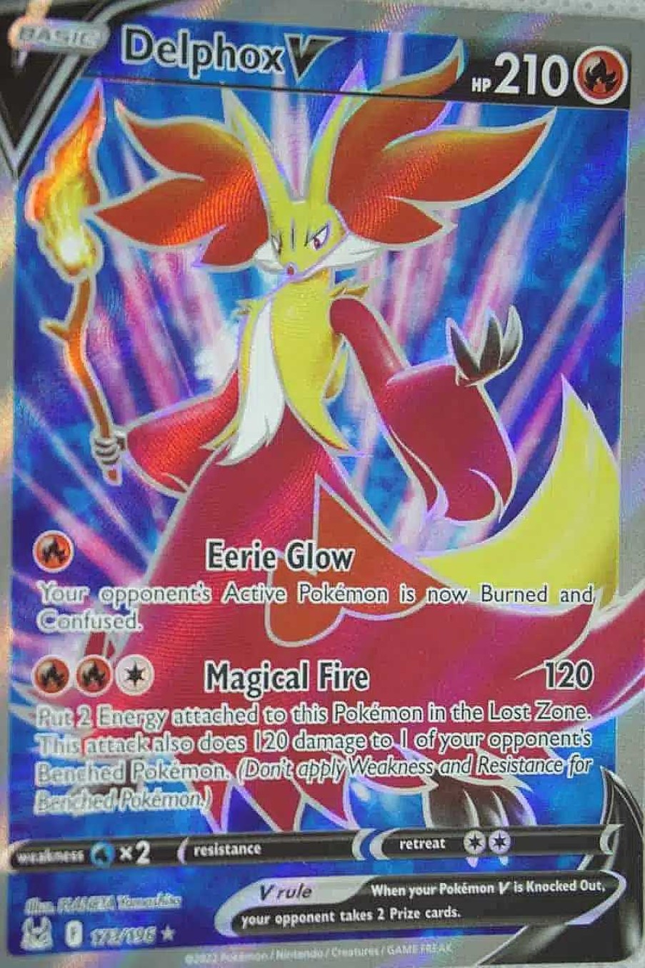 POCKET MONSTER Pokemon Kort | Delphox V 173/196 Full Art