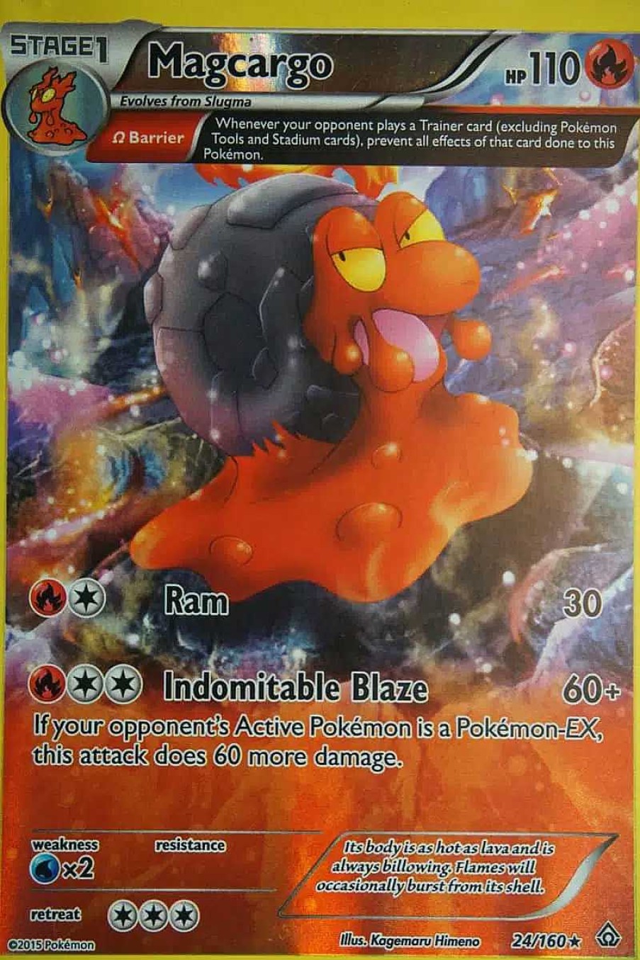 POCKET MONSTER Pokemon Kort | Magcargo 24/160 Rare Reverse Holo