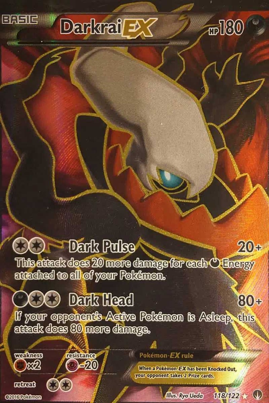 POCKET MONSTER Pokemon Kort | Darkrai Ex 118/122 Full Art