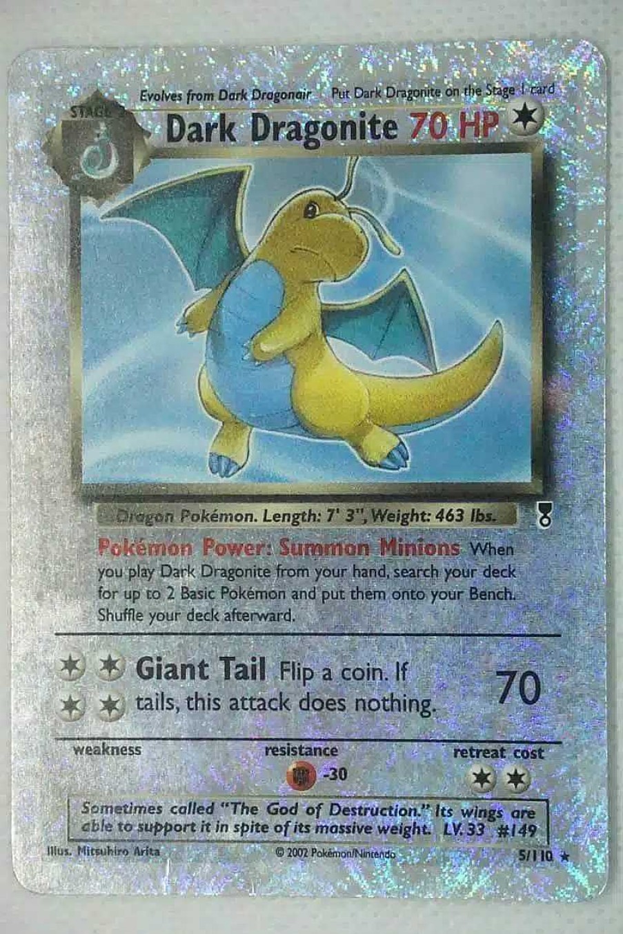 POCKET MONSTER Pokemon Kort | Dark Dragonite 5/110 Special Holo Edition