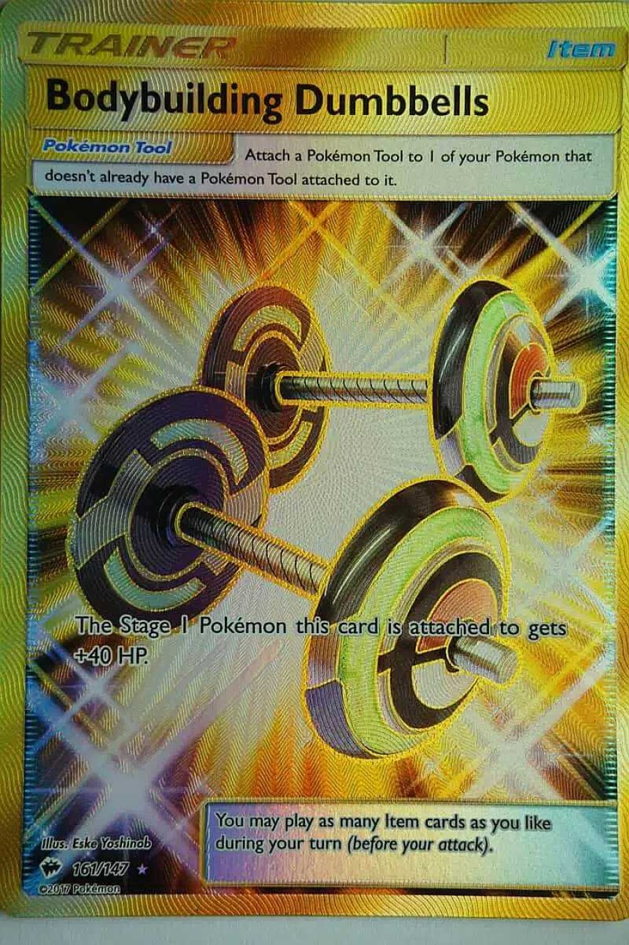 POCKET MONSTER Pokemon Kort | Bodybuilding Dumbbells 161/147 Secret Rare