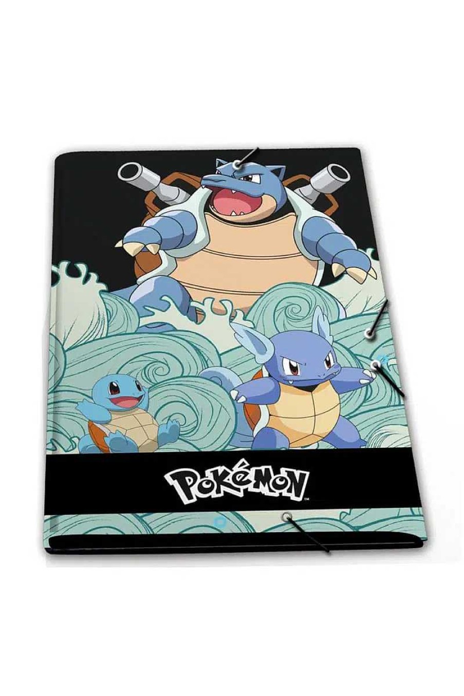 POCKET MONSTER Pokemon Skoleudstyr | Mappe Til Papirer Med Blastoise, Wartortle Og Squirtle