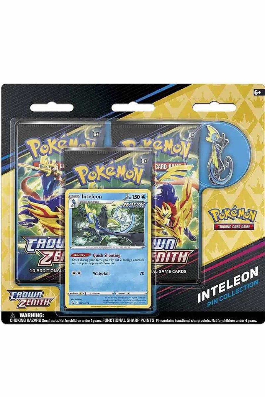 POCKET MONSTER Pokemon Kort | Crown Zenith Pin Blisterpakke Med Inteleon