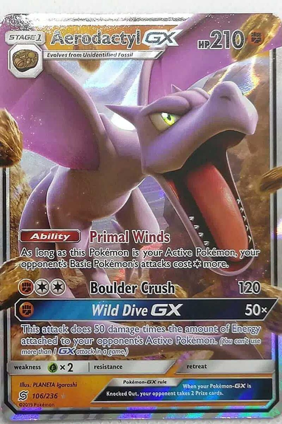 POCKET MONSTER Pokemon Kort | Aerodactyl Gx 106/236