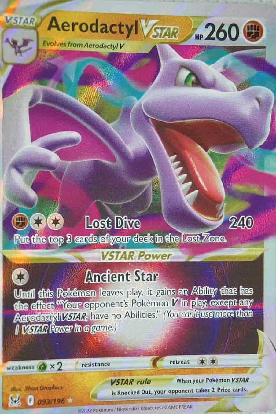 POCKET MONSTER Pokemon Kort | Aerodactyl Vstar 093/196