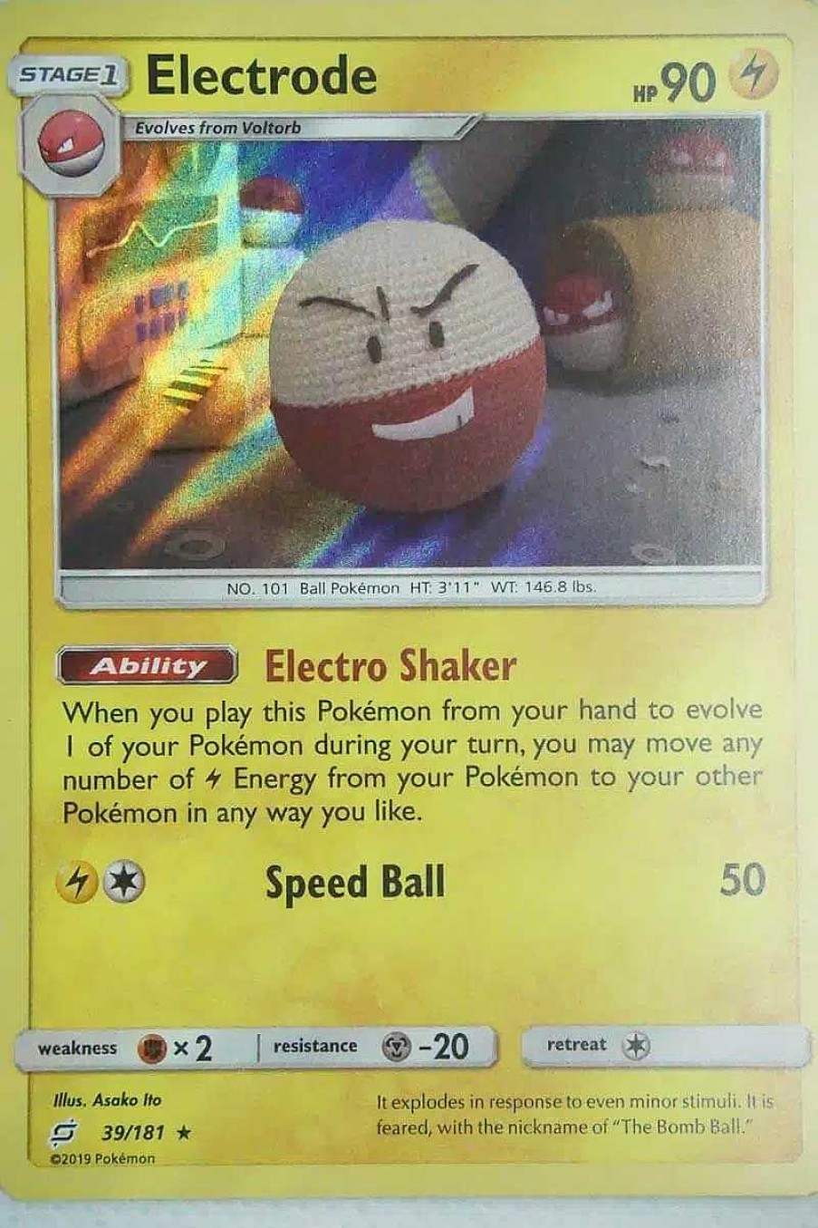 POCKET MONSTER Pokemon Kort | Electrode 39/181 Holo Rare