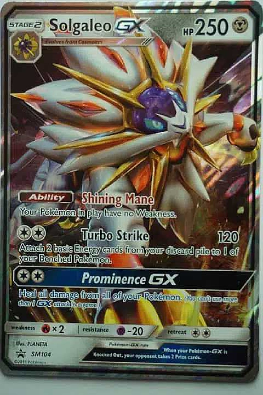 POCKET MONSTER Pokemon Kort | Solgaleo Gx Sm104 Stor