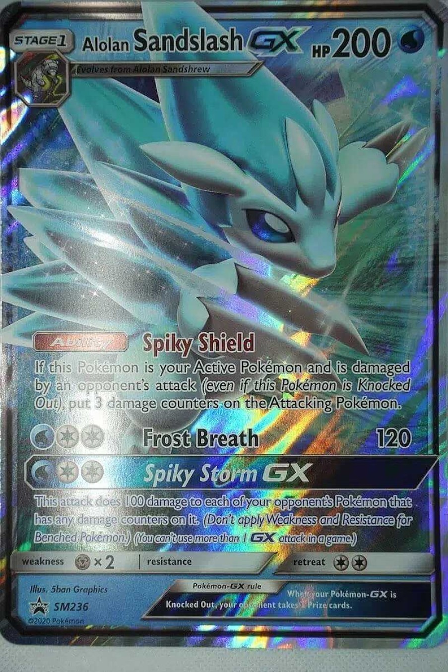 POCKET MONSTER Pokemon Kort | Alolan Sandslash Gx Sm236 Stor