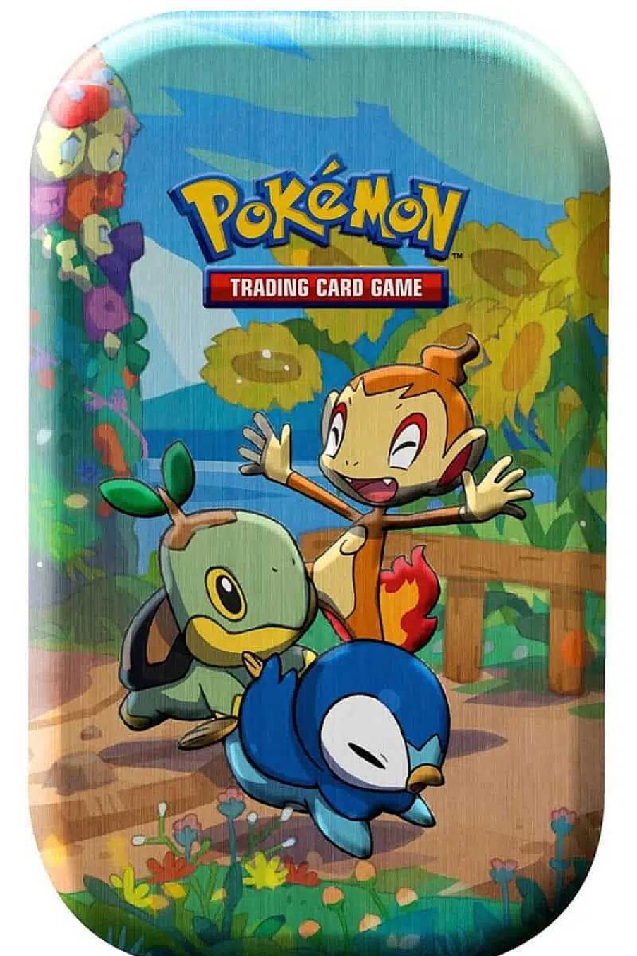 POCKET MONSTER Pokemon Kort | Mini Tin Fra Celebrations Med Turtwig, Chimchar Og Piplup