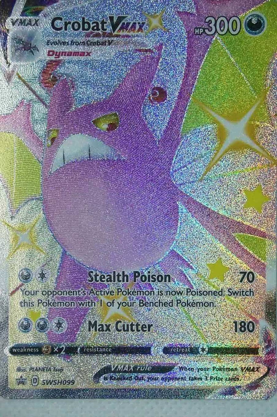 POCKET MONSTER Pokemon Kort | Crobat Vmax Swsh099 Shiny Promo Stor