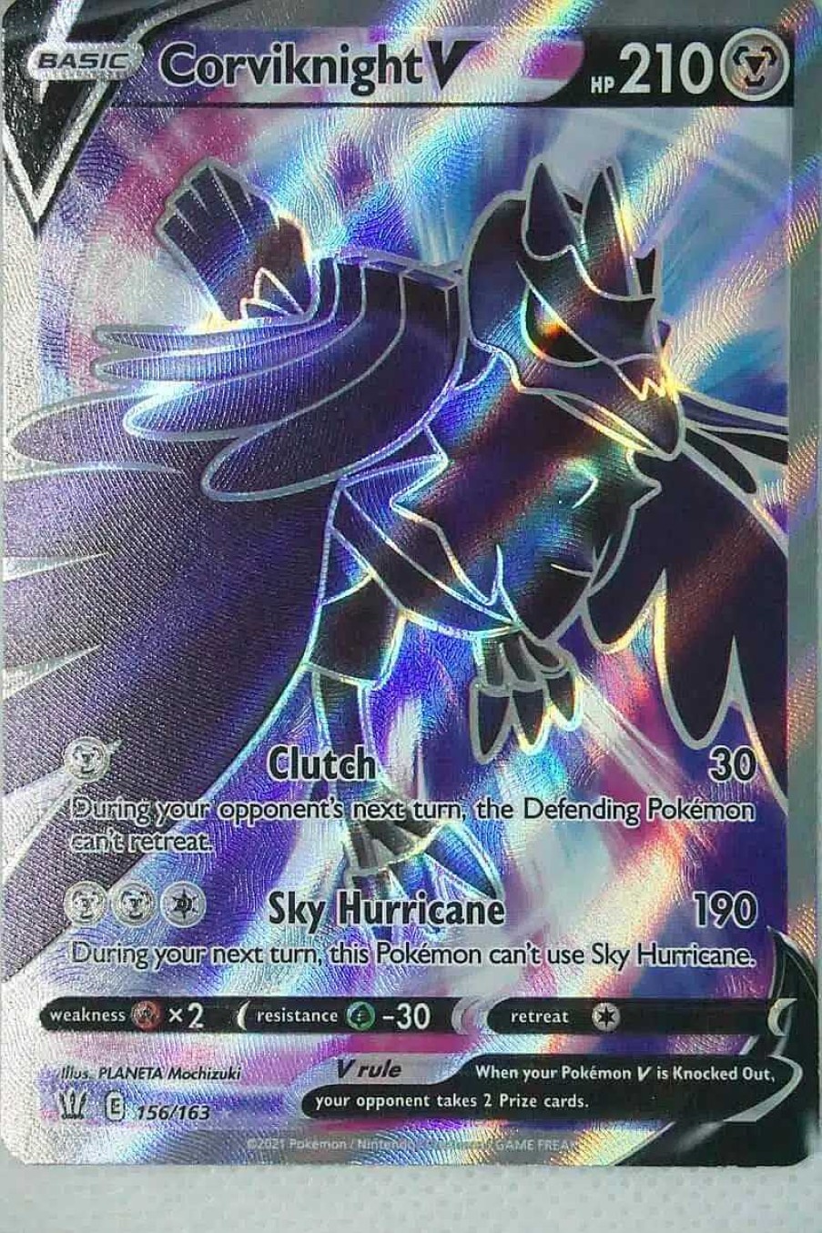 POCKET MONSTER Pokemon Kort | Corviknight V 156/163 Full Art