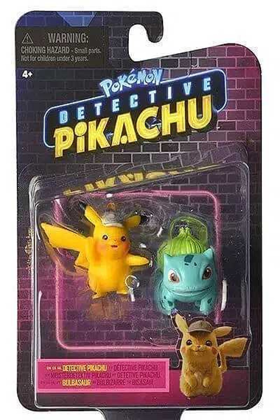 POCKET MONSTER Pokemon Figurer | Detective Pikachu & Bulbasuar Figurer